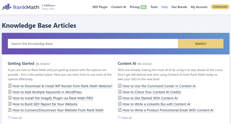 Knowledge Base of Rank Math