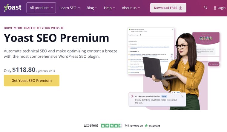 Pricing of Yoast SEO