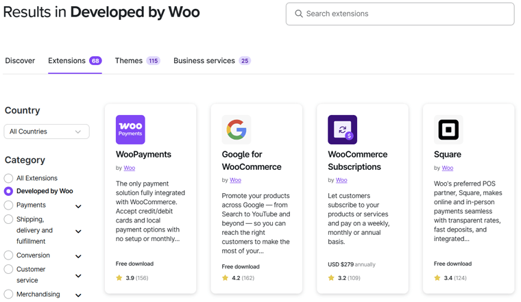 WooCommerce Marketplace Extensions