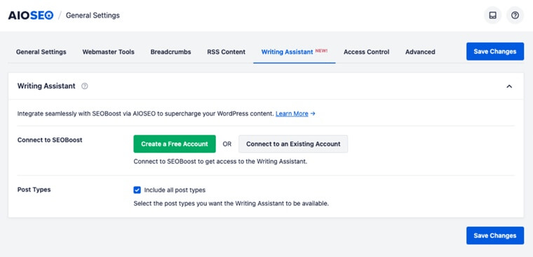 Writing Assistant of AIOSEO