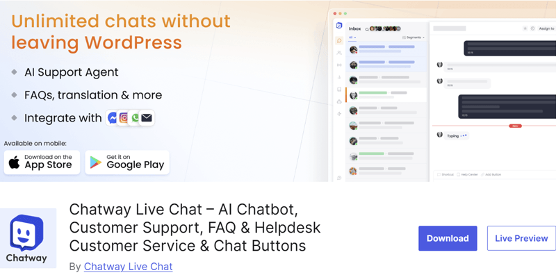 Chatway Live Chat Plugin