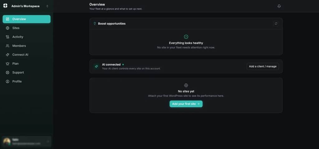Admin's AI-powered Workspace