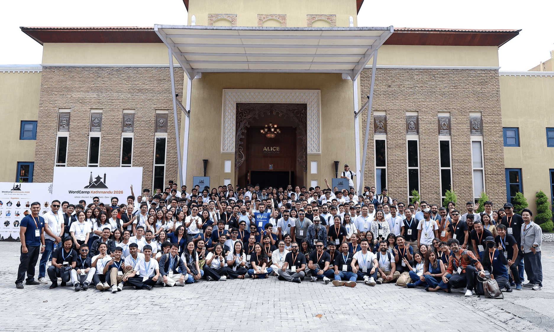 WordCamp Kathmandu 2026 Group Photo on Conference Day