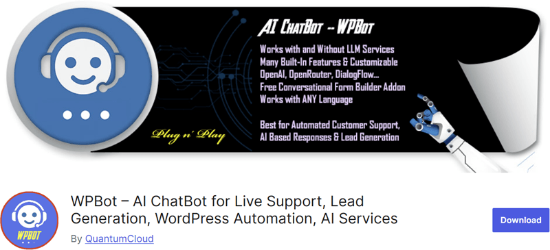 WPBot AI Chatbot for WordPress